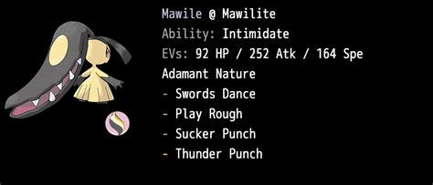 [RMT] [OU] Mega Mawile team : r/stunfisk .